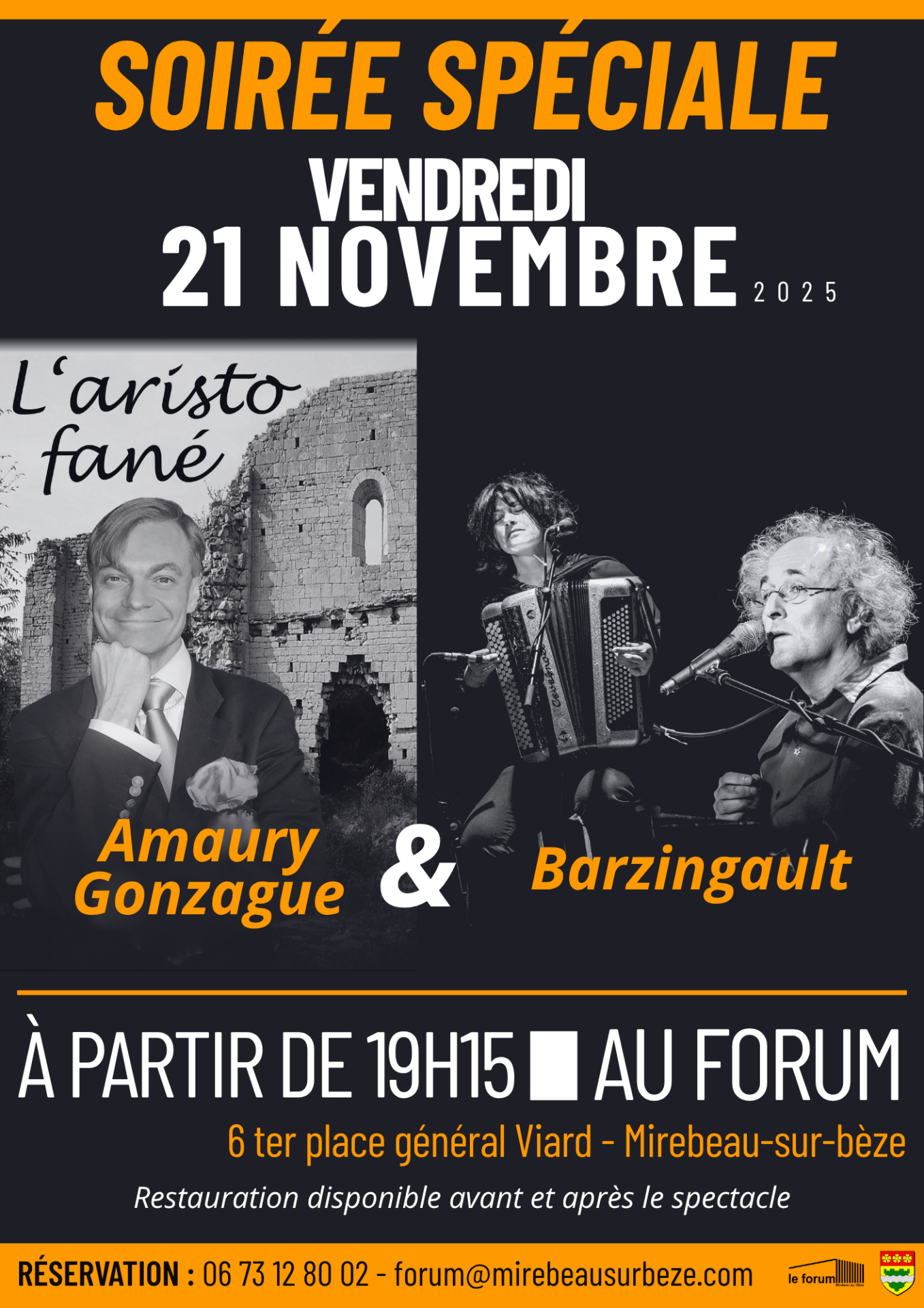 Affiche soirée 21 novembre 2025