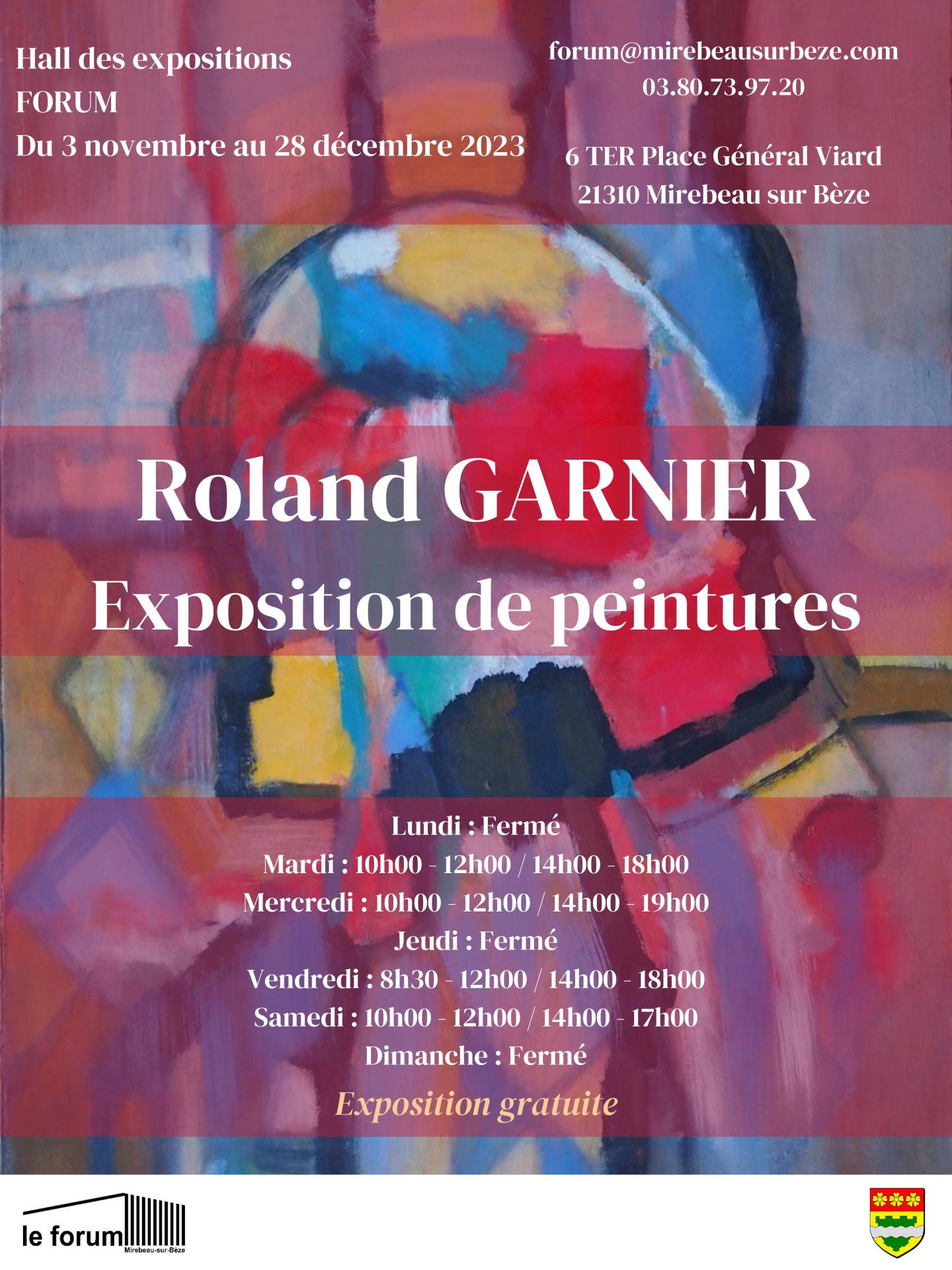 Exposition Roland GARNIER