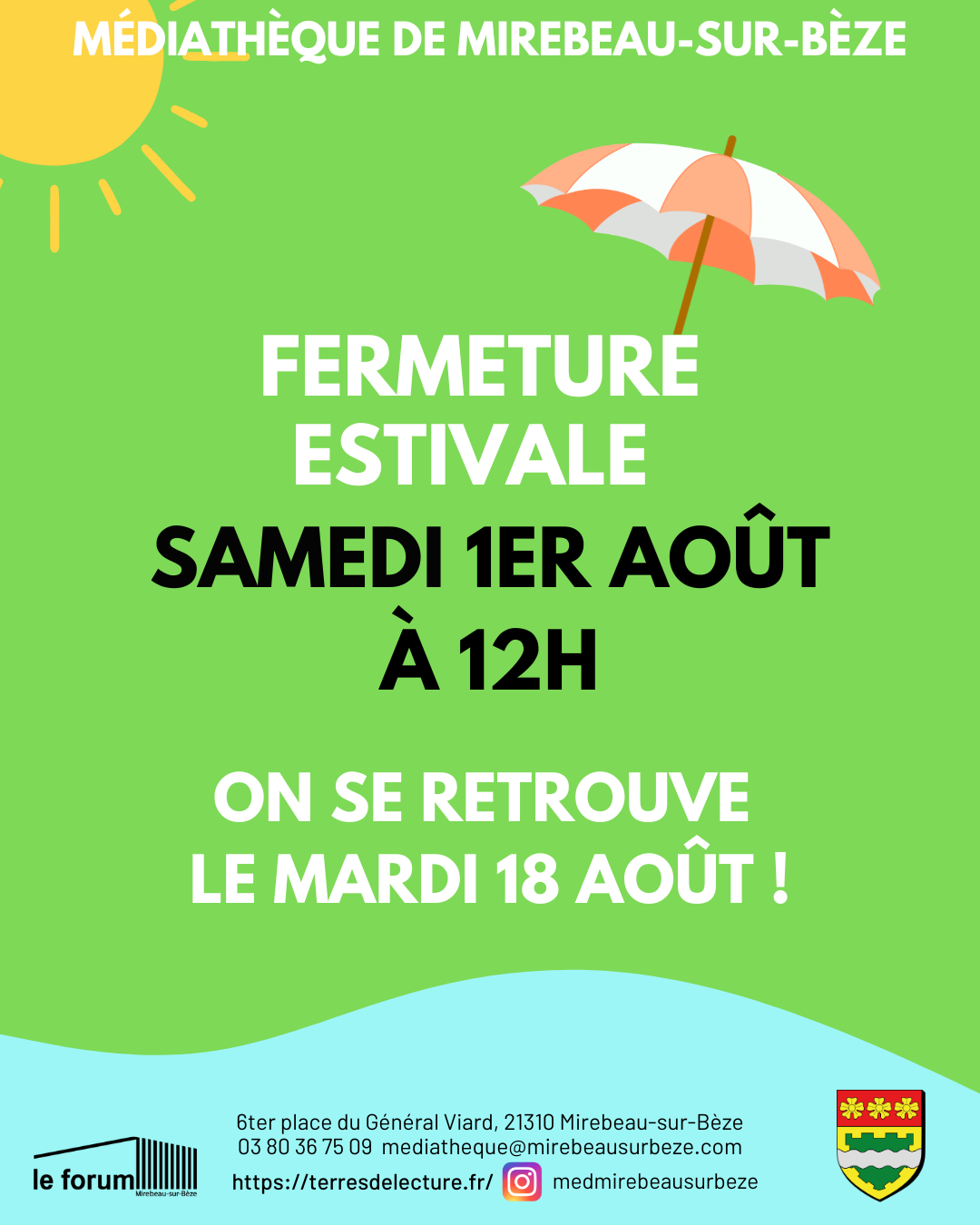 Fermeture médiathèque